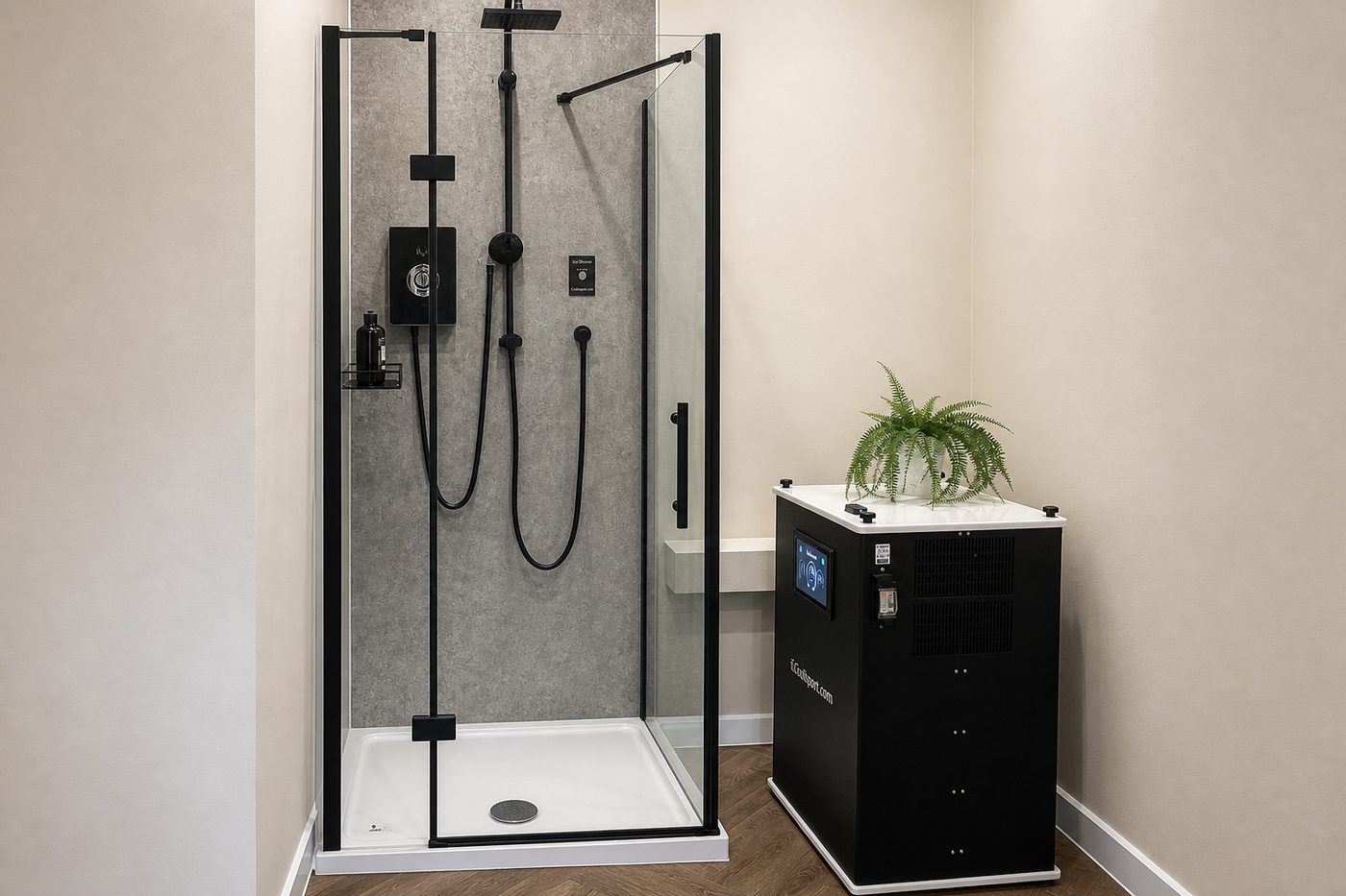 iCool ice shower for cold-water recovery at Hanbury Health, Milton Keynes