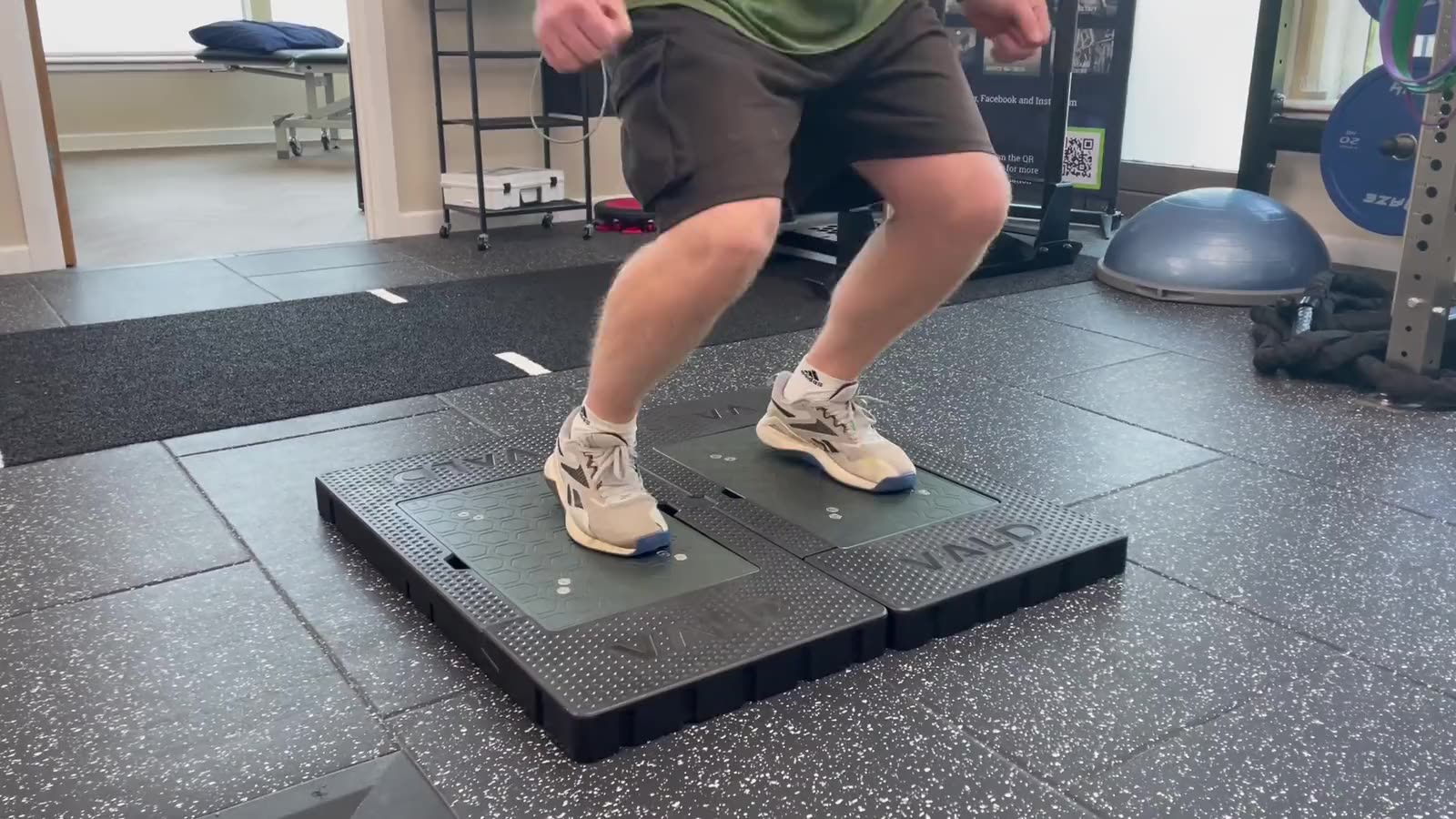Objective leg strength and movement assessment during a sciatica appointment at Hanbury Health, Milton Keynes