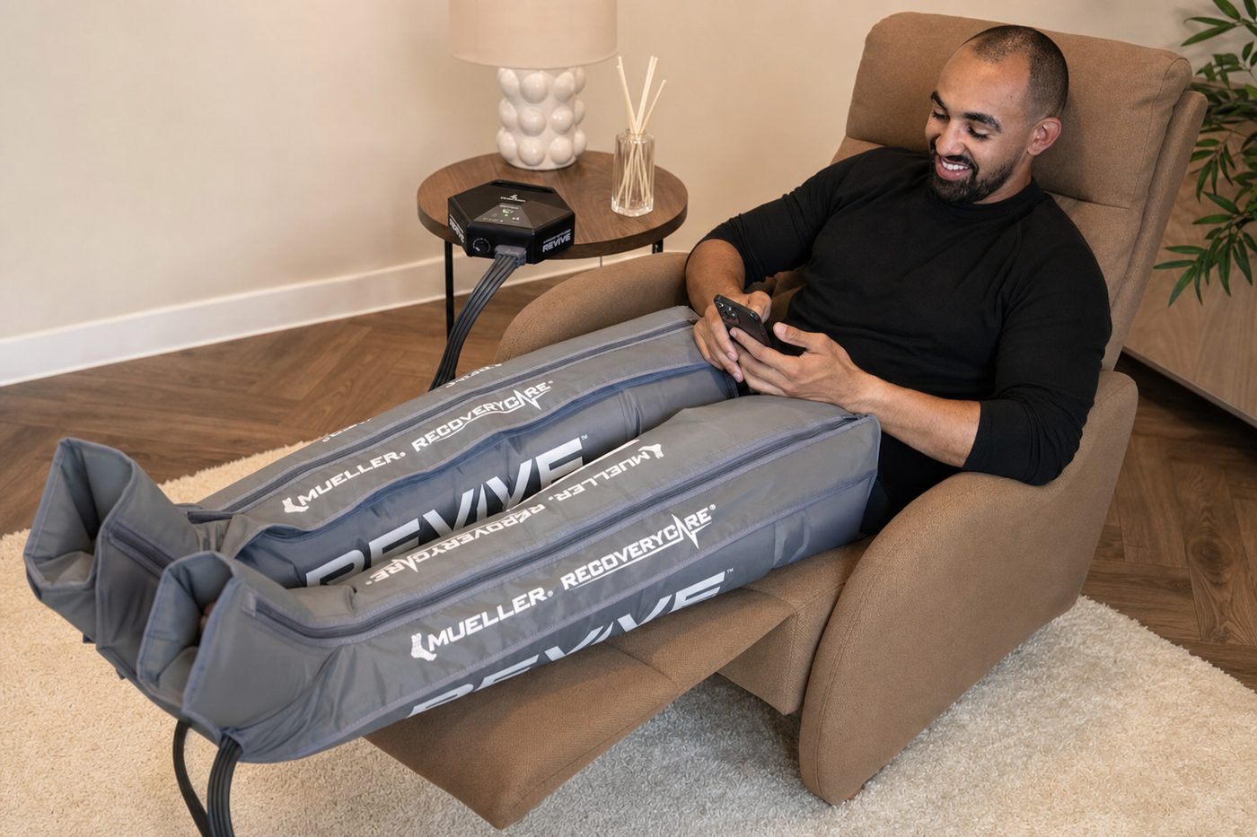 M4 console setting adjustable pressure for compression therapy at Hanbury Health