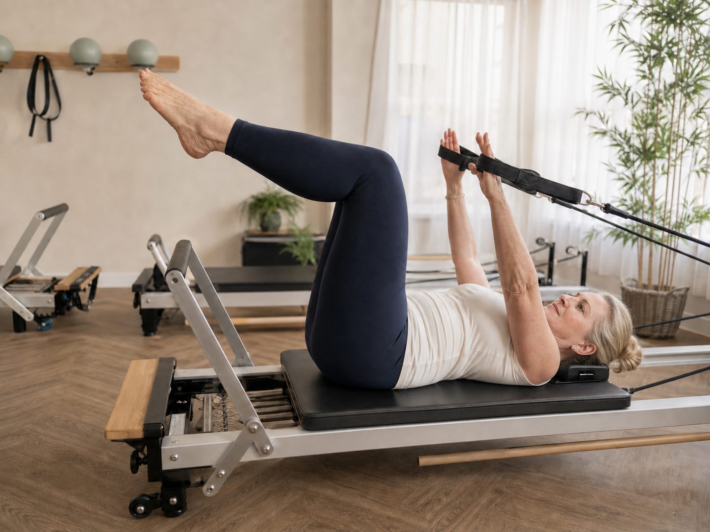 Reformer Pilates session at Hanbury Health, Milton Keynes.