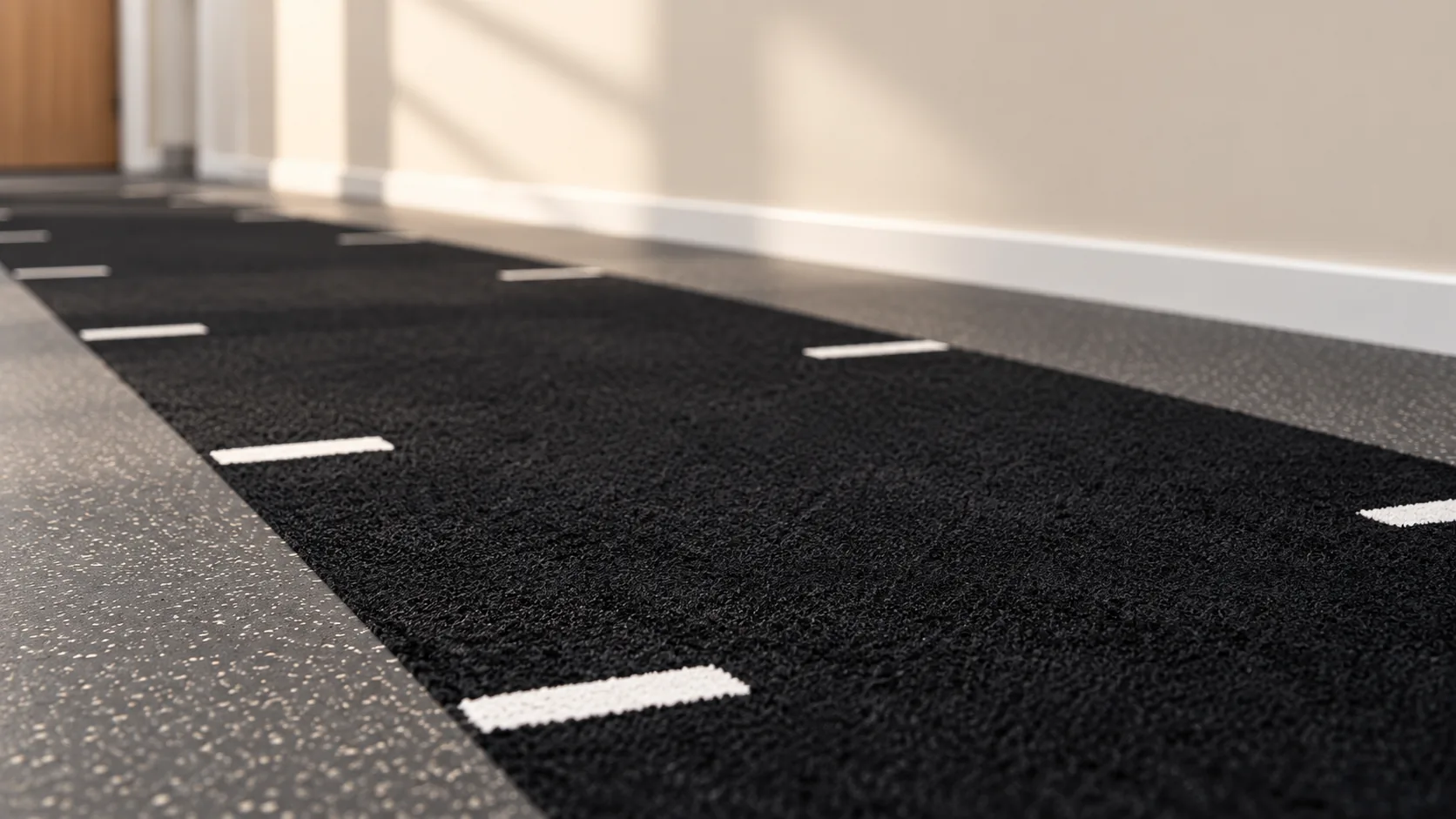 Detail of the assessment gait track at Hanbury Health in Milton Keynes