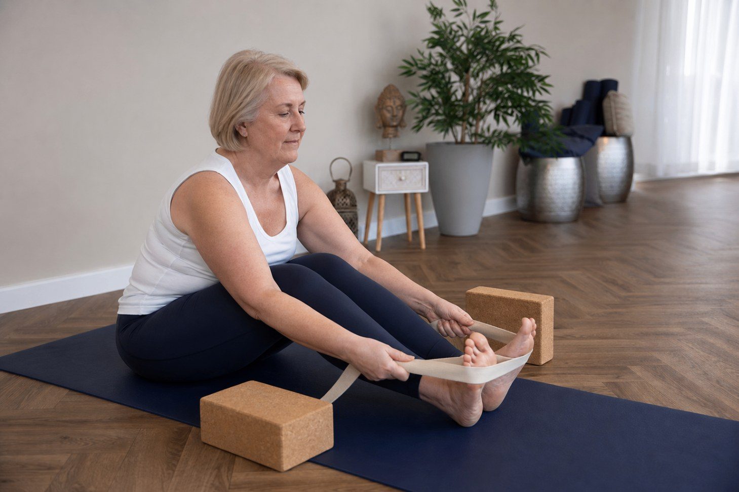 Beginner-friendly yoga class at Hanbury Health, Milton Keynes