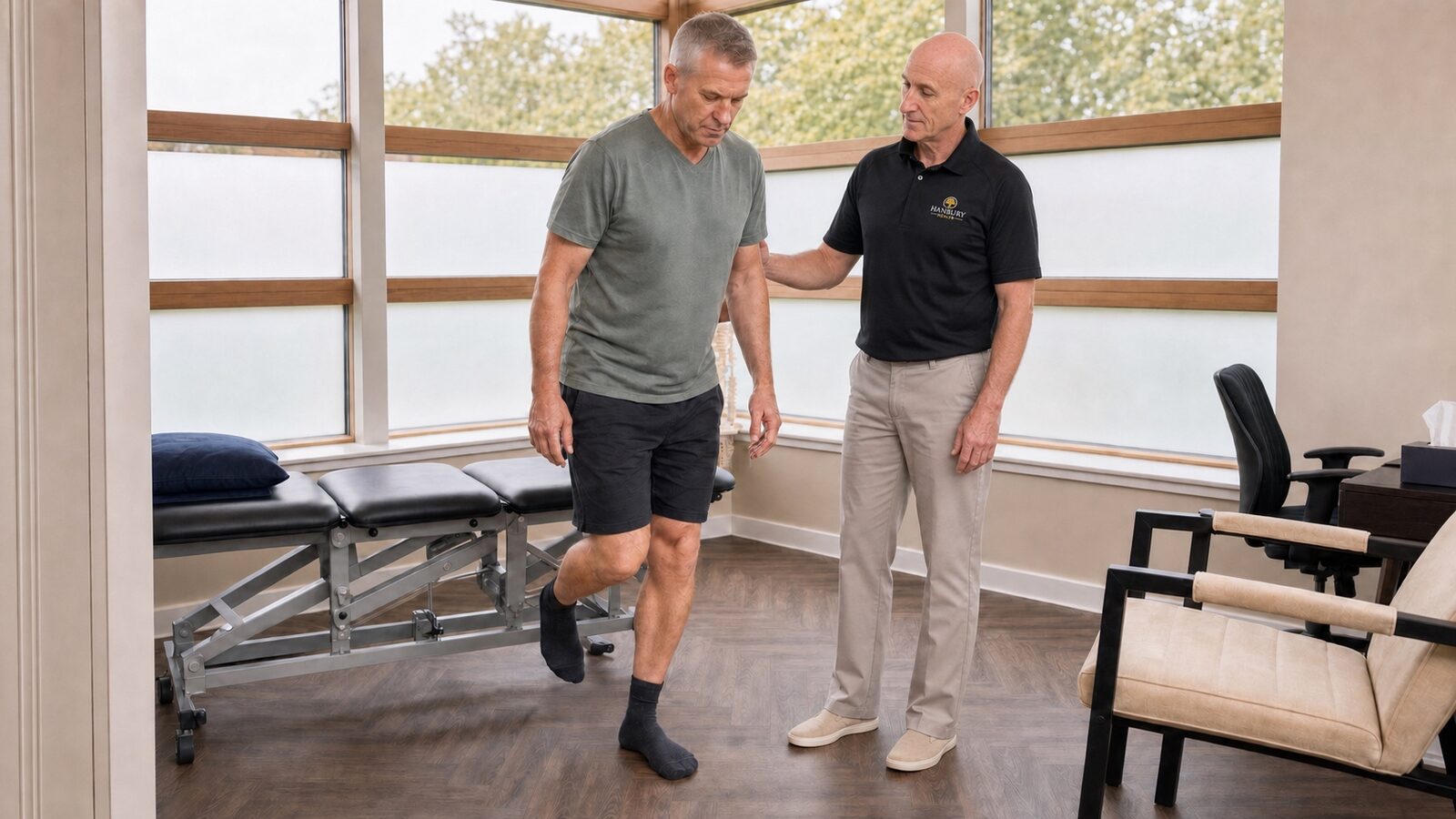 Ankle sprain rehabilitation at Hanbury Health, Milton Keynes