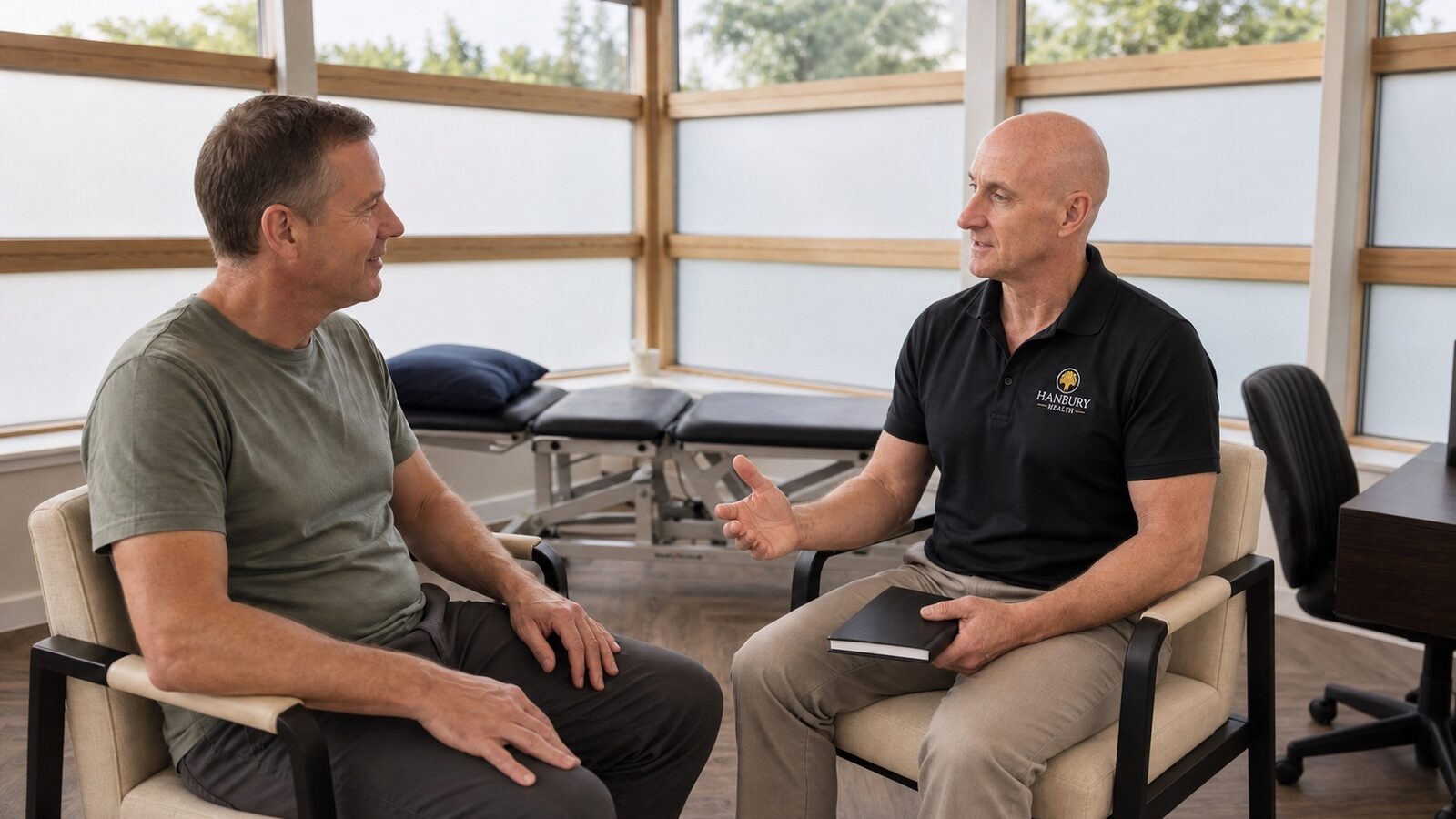 A first physiotherapy appointment at Hanbury Health, Milton Keynes