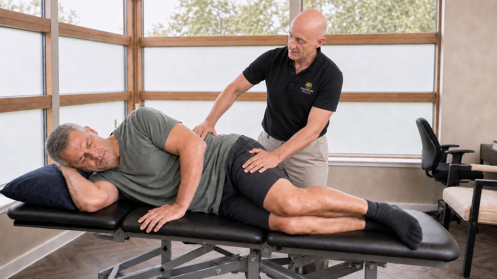Hip and gluteal tendinopathy assessment at Hanbury Health, Milton Keynes
