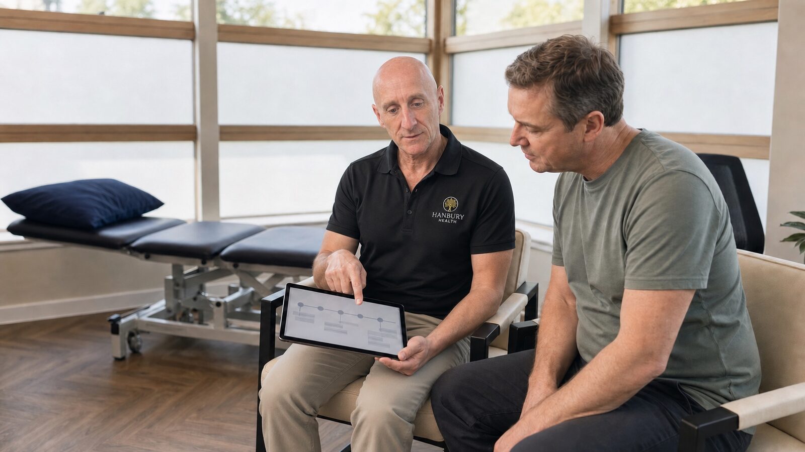 Physiotherapy treatment plan at Hanbury Health, Milton Keynes