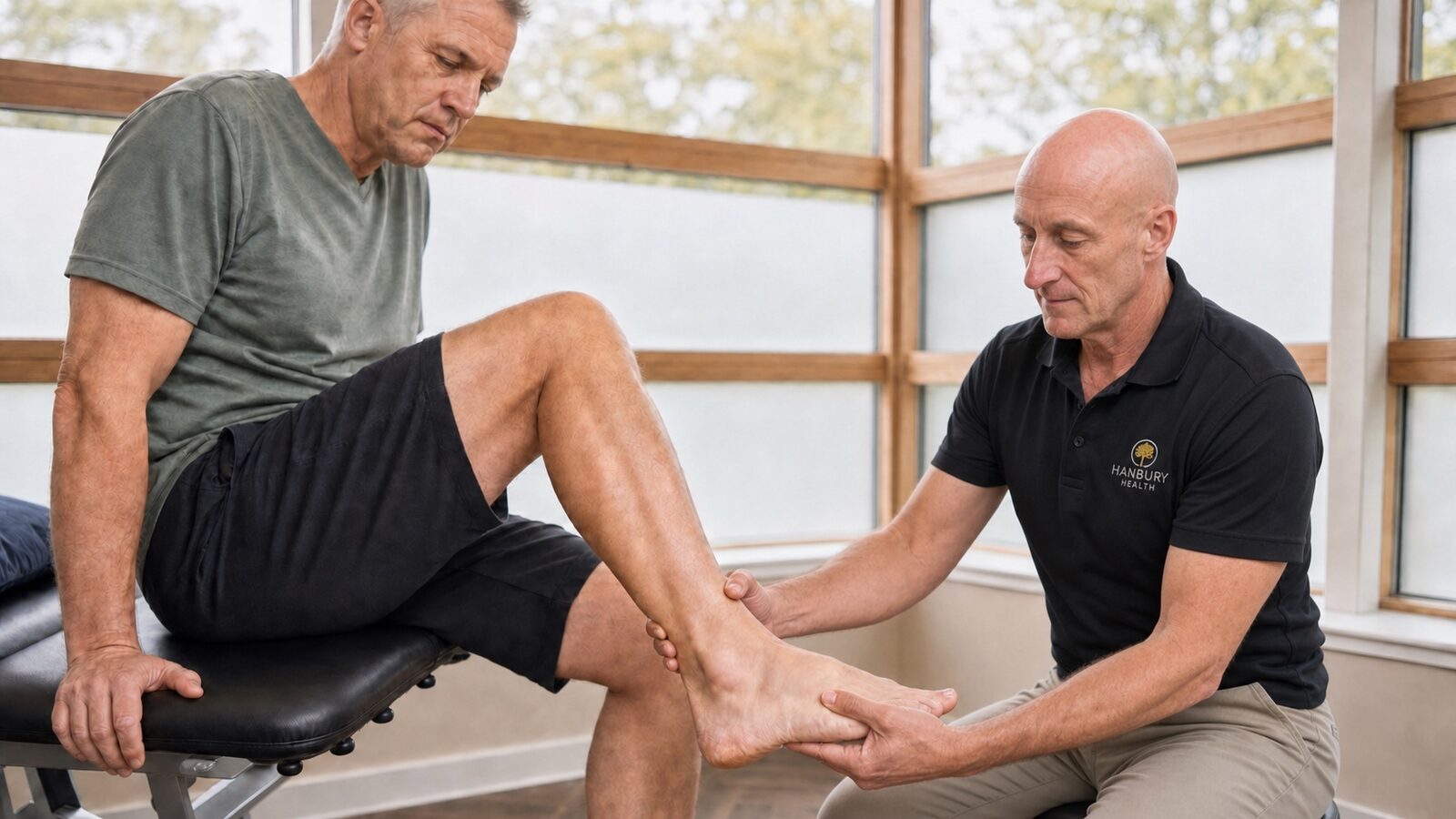 Plantar fasciitis assessment at Hanbury Health, Milton Keynes