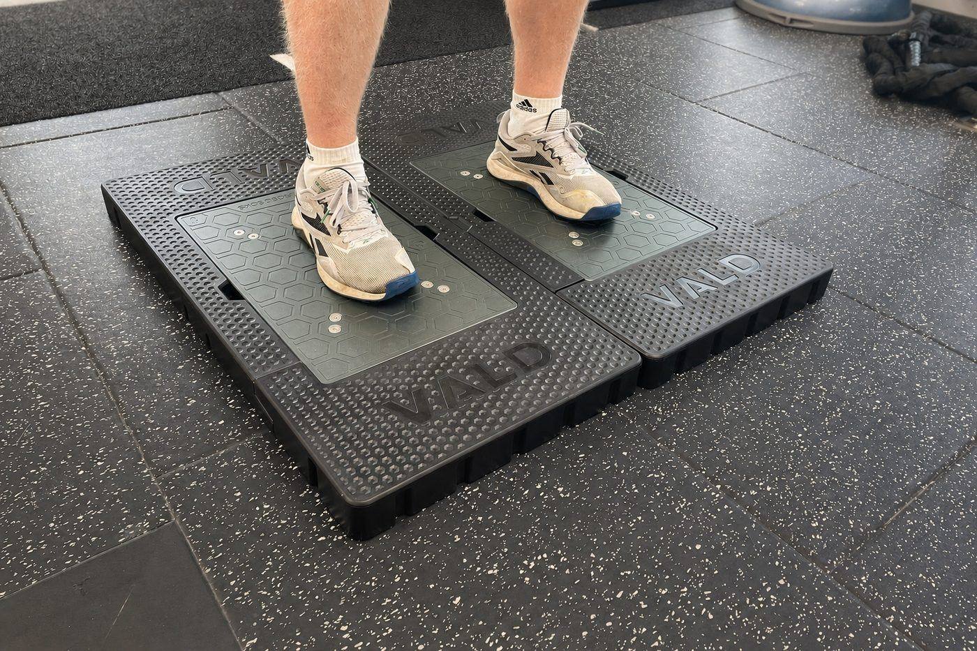 VALD ForceDecks force plates used for objective strength testing at Hanbury Health, Milton Keynes